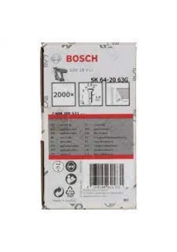 Bosch Gsk 18 V-Li İçin Galvaniz Başsız Çivi 63 Mm 2000 - 2608200533