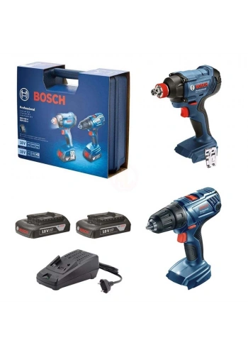 Bosch GSR 180-LI Akülü Delme Vidalama + GDX 180-LI Akülü Darbeli Somun Sıkma Seti - 06019G5222