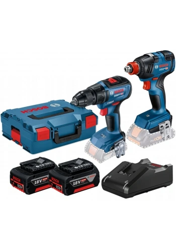 Bosch GSR 18V-50 Akülü Vidalama ve GDX 18V-200 Akülü Darbeli Somun Sıkma Seti - 06019J2220