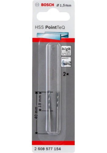 Bosch Metal Matkap Ucu HSS PointTeQ (DIN 338) 1,5 mm (2 Adet) - 2608577154