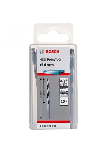 Bosch Metal Matkap Ucu HSS PointTeQ (DIN 338) 2,0 mm (10 Adet) - 2608577188
