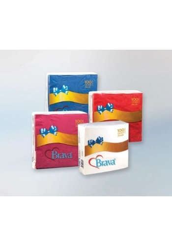 Brava 33x33 Kenar Desenli Peçete (12 Paket)