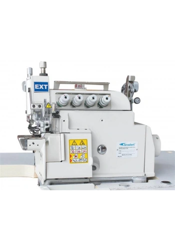 Broderi BD-5114EXT-DD 4 İplik Transportlu Burunlu Overlok Makinesi Direct Drive