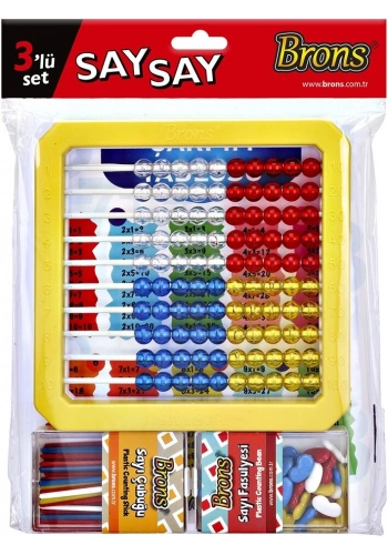 Brons 3lü Lüks Mishap Seti (Abaküs+Fasülye+Çubuk)