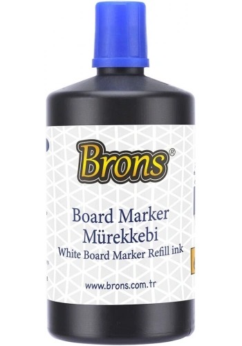 Brons Beyaz Tahta Kalemi Mürekkebi 250 cc. Mavi