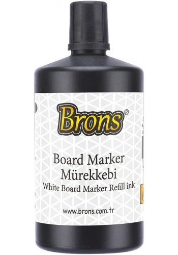 Brons Beyaz Tahta Kalemi Mürekkebi 250 cc. Siyah