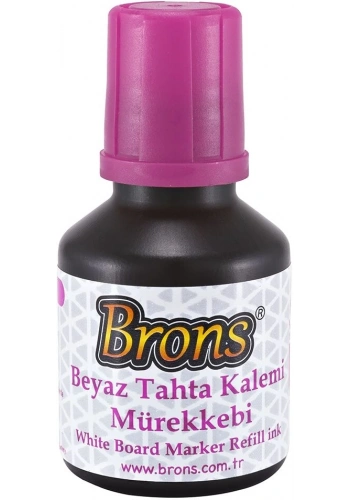 Brons Beyaz Tahta Kalemi Mürekkebi 30 cc. Pembe