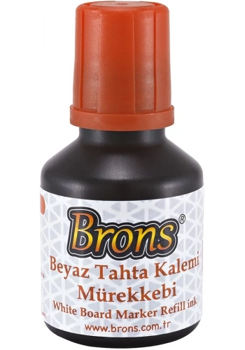 Brons Beyaz Tahta Kalemi Mürekkebi 30 cc. Turuncu