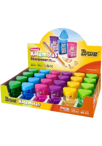 Brons Çift Delikli Hazneli Üçgen Kalemtraş