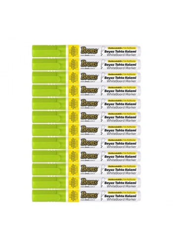 Brons Doldurulabilir Tahta Kalemi Açık Yeşil 12li Kutu