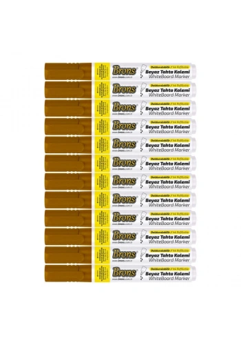 Brons Doldurulabilir Tahta Kalemi Kahverengi 12li Kutu