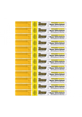 Brons Doldurulabilir Tahta Kalemi Sarı 12li Kutu