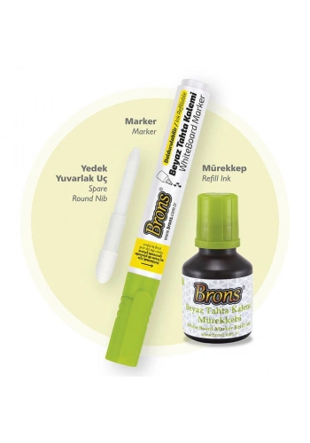 Brons Doldurulabilir Tahta Kalemi Seti Açık Yeşil (Kalem + Mürekkep + Yedek Uç)