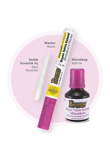 Brons Doldurulabilir Tahta Kalemi Seti Pembe (Kalem + Mürekkep + Yedek Uç)