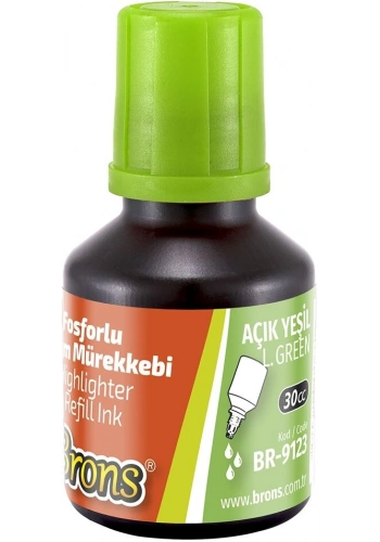 Brons Fosforlu Kalem Mürekkebi 30 cc. Açık Yeşil