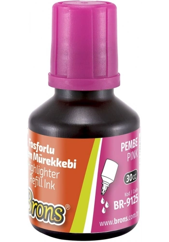 Brons Fosforlu Kalem Mürekkebi 30 cc. Pembe