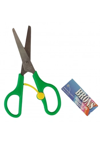 Brons Yaylı Cetvelli Öğrenci ve Ofis Makası Br-701