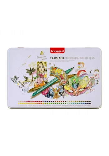 Bruynzeel Çift Taraflı Fırça Uçlu Kalem Seti 72li