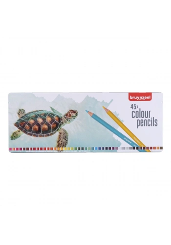 Bruynzeel Colour Pencils Turtle Set Kuru Boya Kalemi Seti 45 Renk Metal Kutu