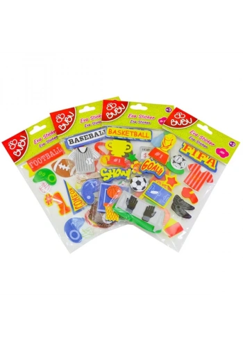 Bu-Bu 3D Eva Sticker Spor Stand 24 Lü BUBU-STS018