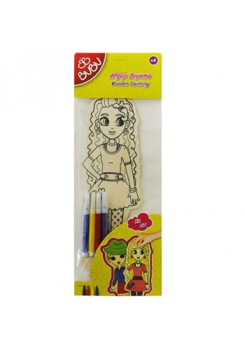 Bu-Bu Ahşap Boyama Kız 2 Model BUBU-AB0040