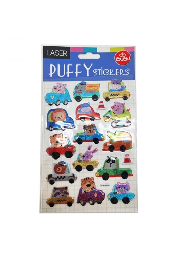 Bu-Bu Damla Stıckers Arabalar 12,5x23,5 BUBU-PUF-6209