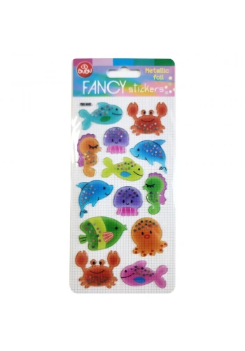 Bu-Bu Damla Stıckers Deniz Hayvanlar! Metalik 9x20 BUBU-PUS-8407