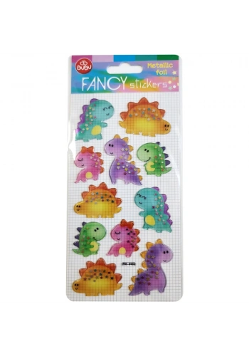 Bu-Bu Damla Stıckers Dinazor Metalik 9x20 BUBU-PUS-8406