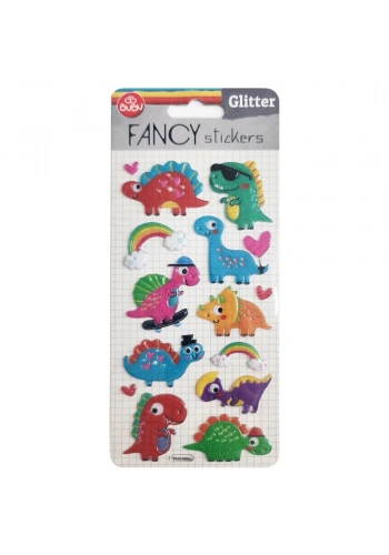 Bu-Bu Damla Stıckers Glitter Dinazor 9x20 BUBU-PUS-6606