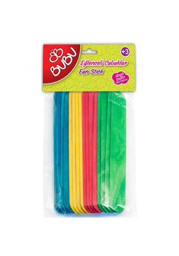 Bu-Bu Eğlenceli Çubuklar Renkli 15x1,8 CM BUBU-HS0014