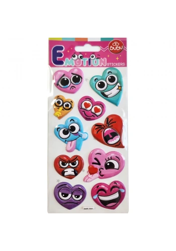 Bu-Bu Emotıons Emotıons Puffy Stıck Kalpler 9x21 BUBU-SWP-3001