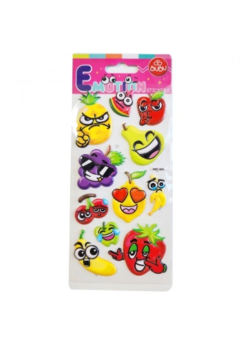 Bu-Bu Emotıons Puffy Stıckers Sebzeler 9x21 BUBU-SWP-3007