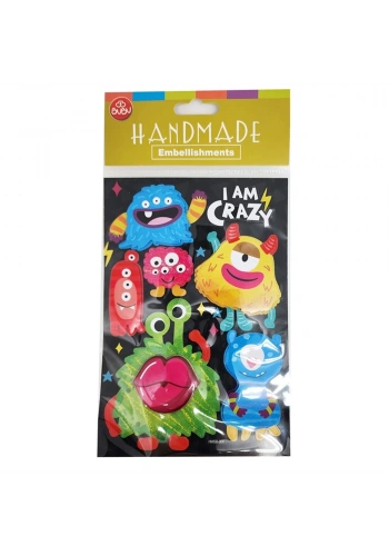 Bu-Bu Handmade Stıckers Canavarlar 12,5x23,5 BUBU-HMSB-306