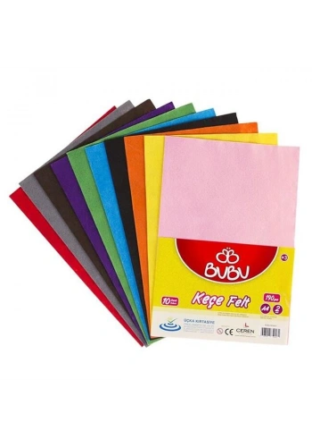 Bu-Bu Keçe 20x30 Cm.10 Renk 10Lu (BUBU-KE0001)
