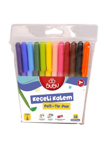 Bu-Bu Keçeli Kalem 12 Renk Pvc BUBU-KEC001