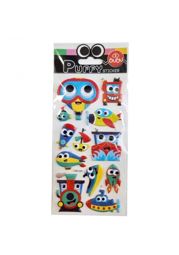 Bu-Bu Puffy Stıckers Oynar Gözlü Araçlar 9x21 BUBU-SWP-2209
