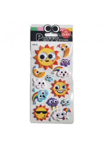 Bu-Bu Puffy Stıckers Oynar Gözlü Güneş 9x21 BUBU-SWP-2203