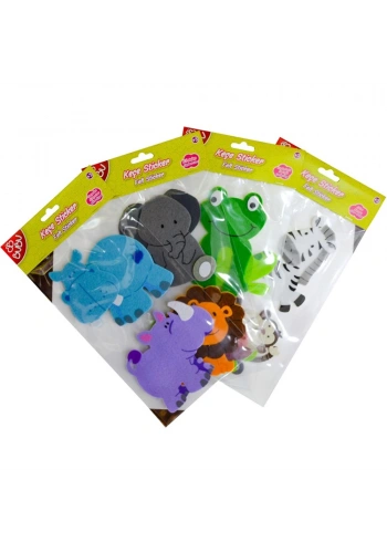 Bu-Bu Sticker 3D Keçe Hayvanlar 24 Lü BUBU-STS011