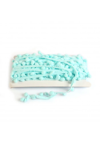 Buz Mavi Ponpon Şerit