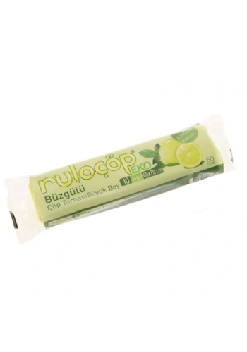 Büzgülü Çöp Torbası Büyük Boy Limon Kokulu 10 Adet ( 65x70 )
