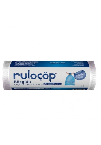 Büzgülü Çöp Torbası Orta Boy Kokusuz(55x60) 50 Rulo