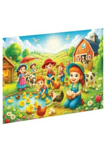 Ca Games Puzzle Çiftlikteki Çocuklar Ahşap Caahs-3505