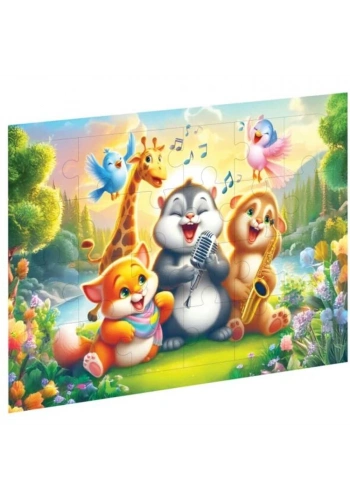 Ca Games Puzzle Neşeli Dostlar Ahşap Caahs-3504