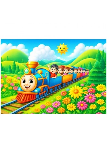 Ca Games Puzzle Renkli Tren Ahşap Caahs-3509
