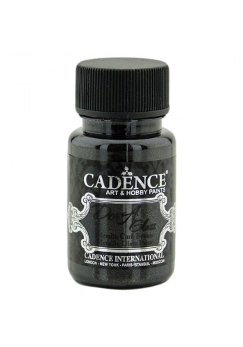 Cadence Dora Glass Metalik Cam Ve Porselen Boyası 50ml 3131 Siyah