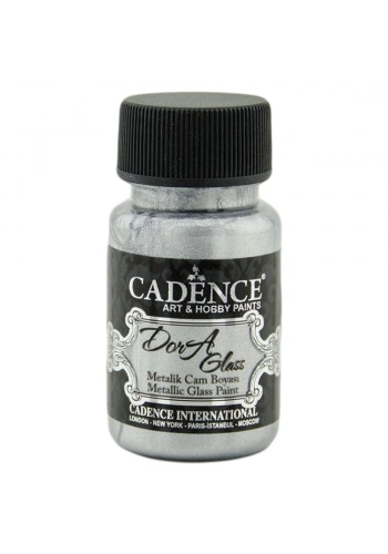 Cadence Dora Glass Metalik Cam Ve Porselen Boyası 50ml 3132 Gümüş