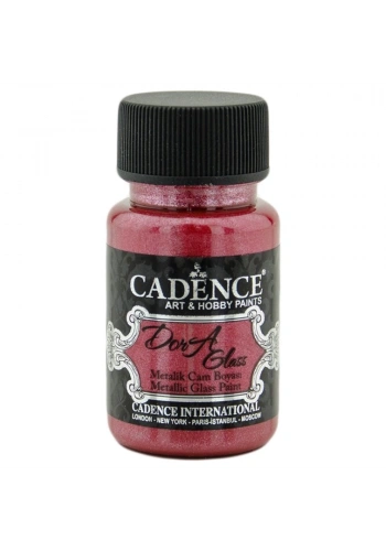 Cadence Dora Glass Metalik Cam Ve Porselen Boyası 50ml 3133 Kırmızı