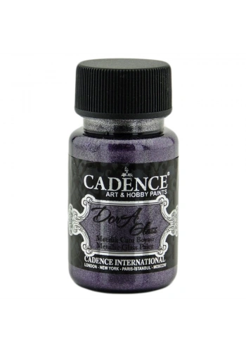 Cadence Dora Glass Metalik Cam Ve Porselen Boyası 50ml 3139 Koyu Orkid