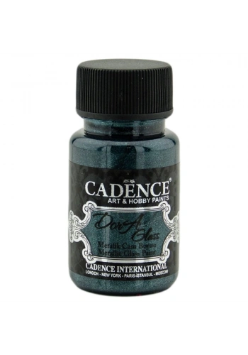 Cadence Dora Glass Metalik Cam Ve Porselen Boyası 50ml 3140 Petrol