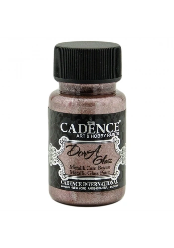 Cadence Dora Glass Metalik Cam Ve Porselen Boyası 50ml 3147 Antik Pembe